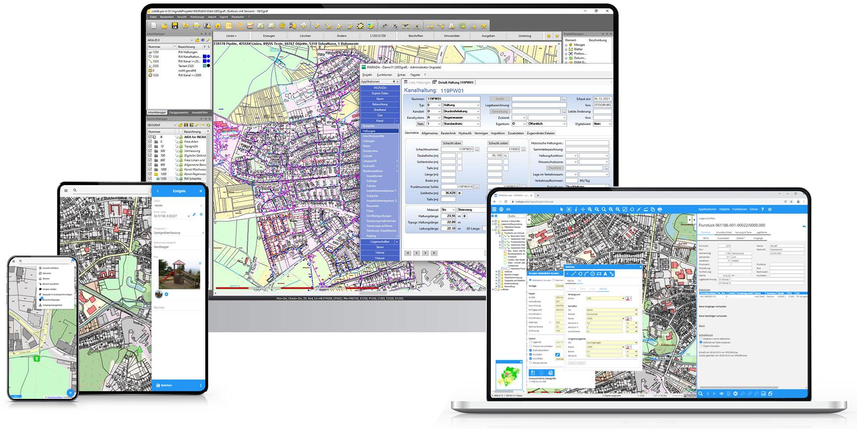 INGRADA - Kommunales Geografisches Informationssystem und Vorgangsmanagement